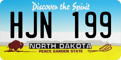 ND license plate HJN199