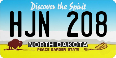 ND license plate HJN208