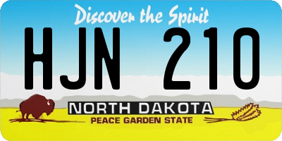 ND license plate HJN210