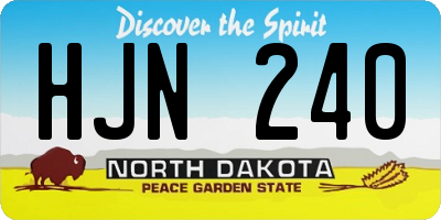 ND license plate HJN240