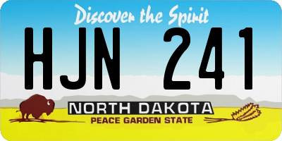 ND license plate HJN241