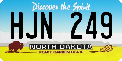 ND license plate HJN249