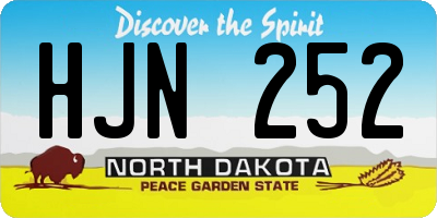 ND license plate HJN252