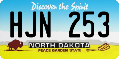 ND license plate HJN253