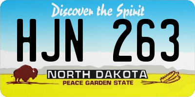 ND license plate HJN263