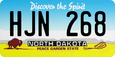 ND license plate HJN268