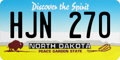 ND license plate HJN270