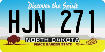 ND license plate HJN271