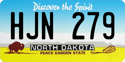 ND license plate HJN279