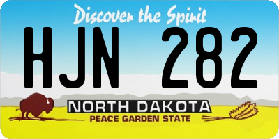 ND license plate HJN282