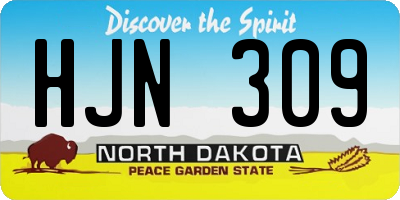 ND license plate HJN309