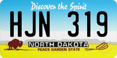 ND license plate HJN319