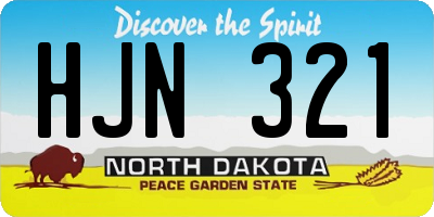 ND license plate HJN321