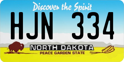 ND license plate HJN334