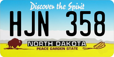 ND license plate HJN358