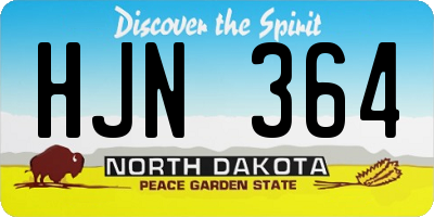 ND license plate HJN364