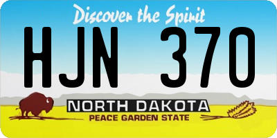 ND license plate HJN370