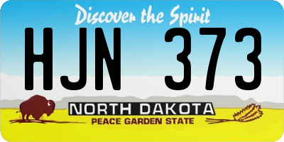 ND license plate HJN373