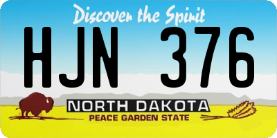 ND license plate HJN376