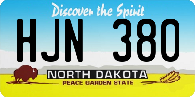 ND license plate HJN380