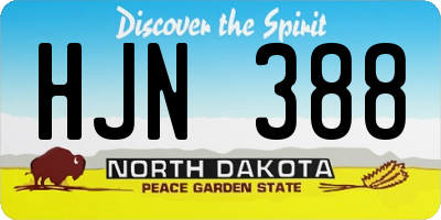 ND license plate HJN388