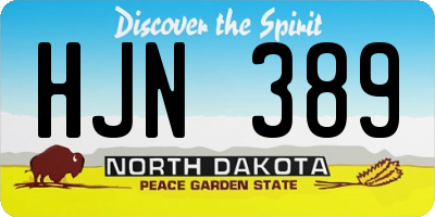 ND license plate HJN389