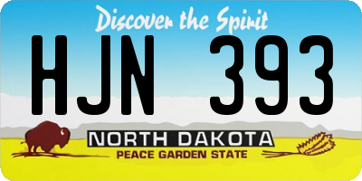 ND license plate HJN393