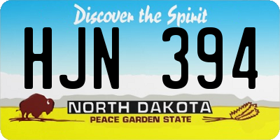 ND license plate HJN394