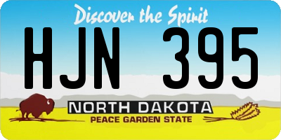 ND license plate HJN395