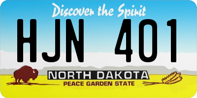 ND license plate HJN401