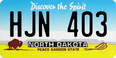 ND license plate HJN403