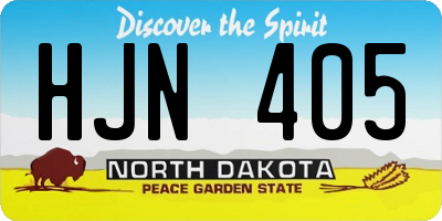 ND license plate HJN405