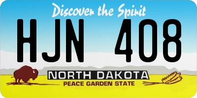 ND license plate HJN408