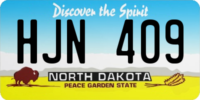 ND license plate HJN409