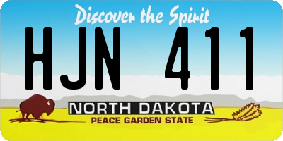 ND license plate HJN411