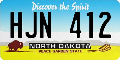 ND license plate HJN412