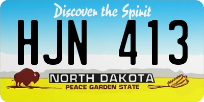 ND license plate HJN413