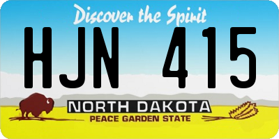 ND license plate HJN415