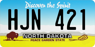 ND license plate HJN421