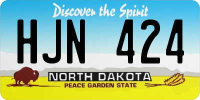 ND license plate HJN424