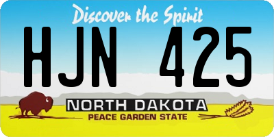 ND license plate HJN425