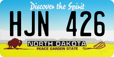 ND license plate HJN426