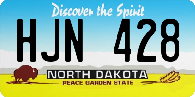 ND license plate HJN428