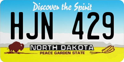 ND license plate HJN429