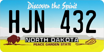 ND license plate HJN432