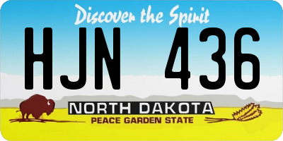 ND license plate HJN436