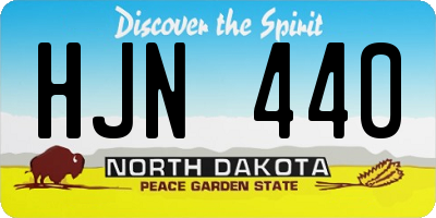 ND license plate HJN440