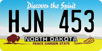 ND license plate HJN453