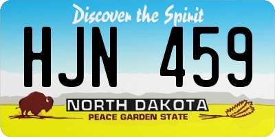 ND license plate HJN459