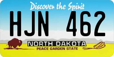 ND license plate HJN462